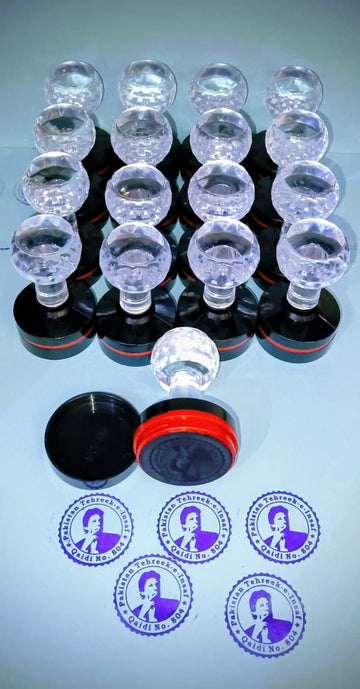 Premium Crystal Round Self-Inking Stamp
